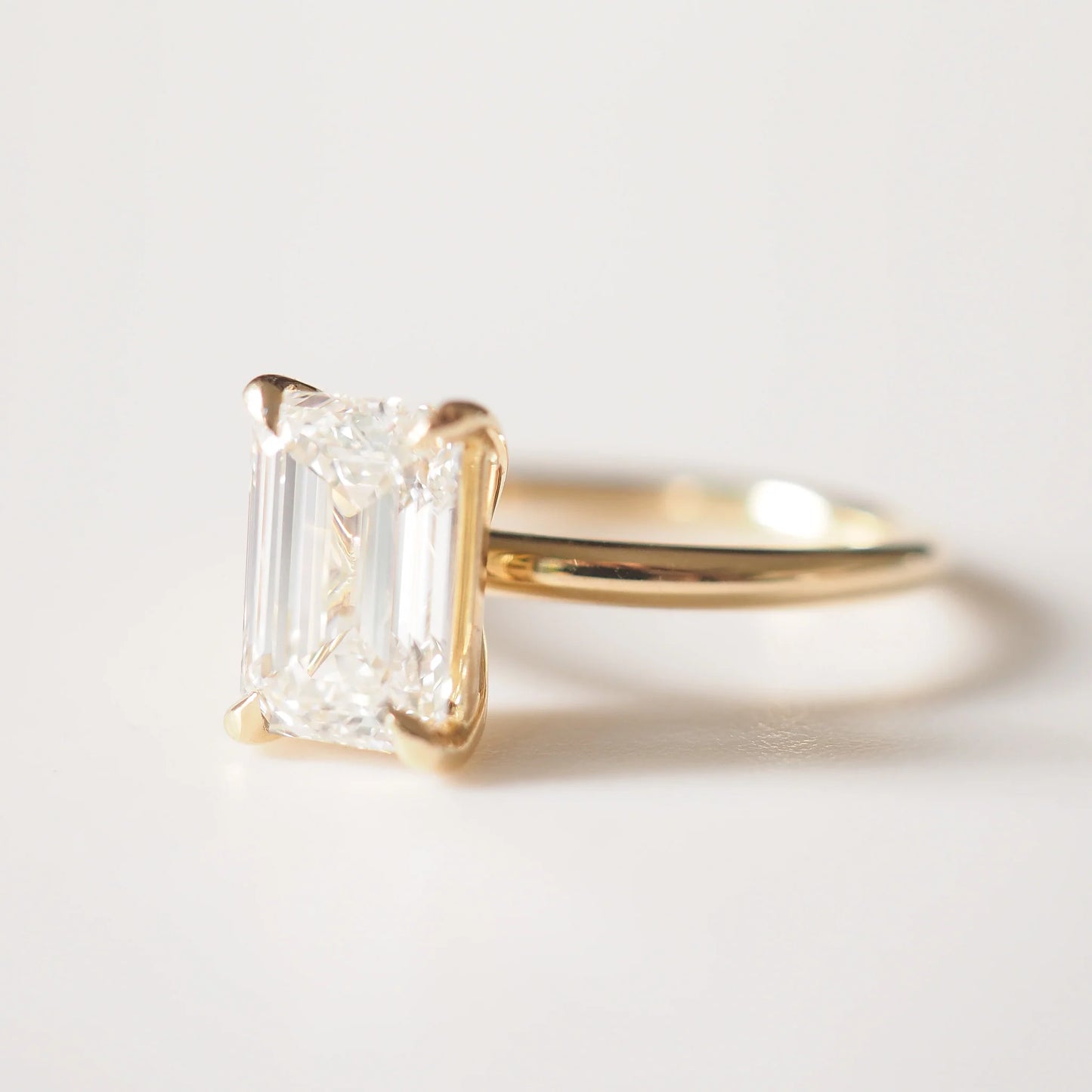 The Emma 2.00ct Emerald cut Lab Grown Diamond Solitaire Engagement Ring