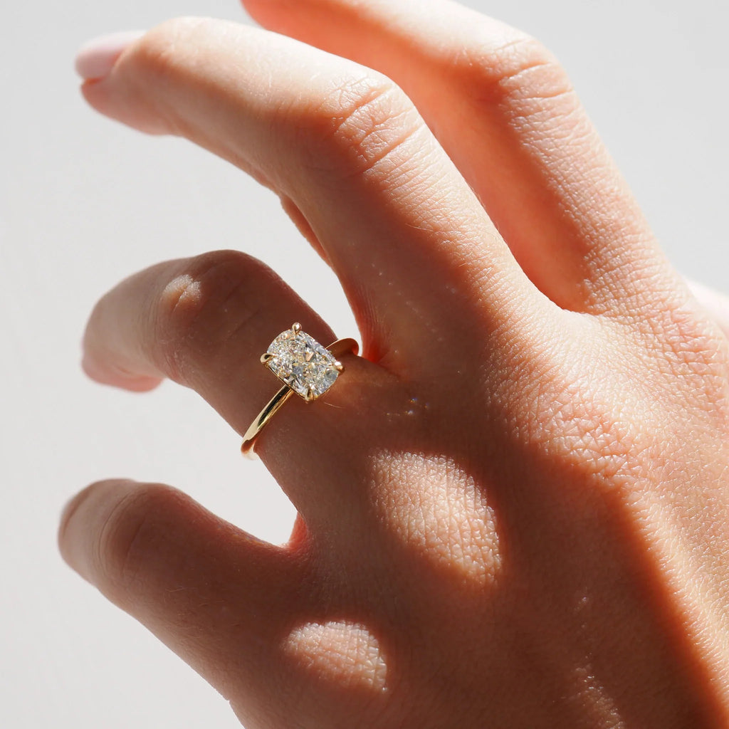 The Emma 1.50ct Elongated Cushion cut Lab Grown Diamond Solitaire Engagement Ring