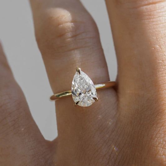 The Emma 1.50ct Pear cut Lab Grown Diamond Solitaire Engagement Ring