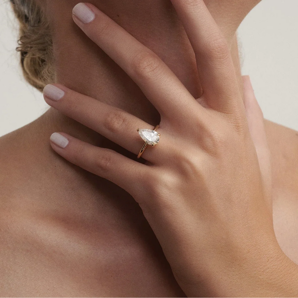 The Emma 3.00ct Pear cut Lab Grown Diamond Solitaire Engagement Ring