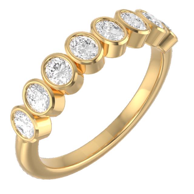 0.80ct Oval Lab Grown Diamond Bezel Ring