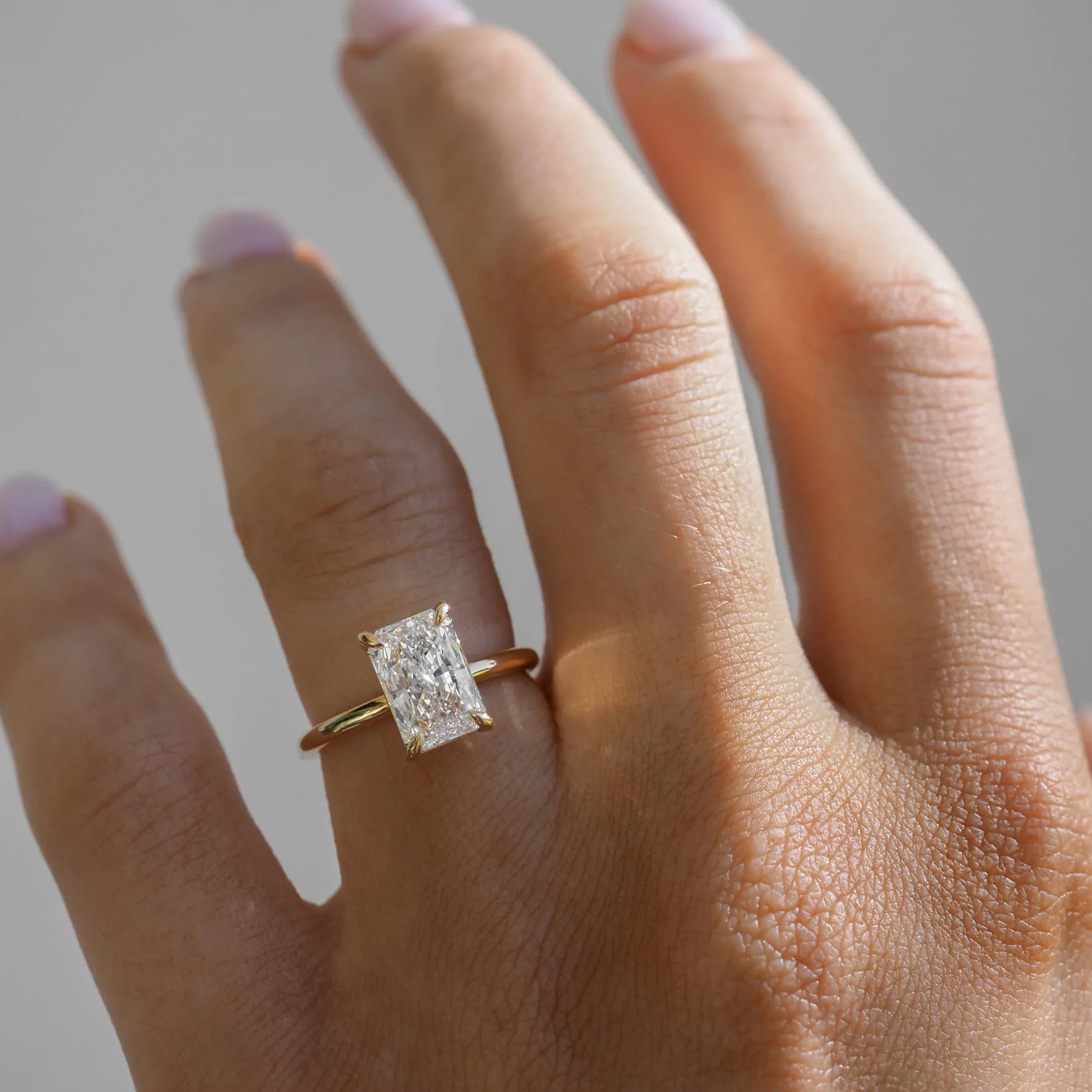 The Emma 2.00ct Radiant cut Lab Grown Diamond Solitaire Engagement Ring