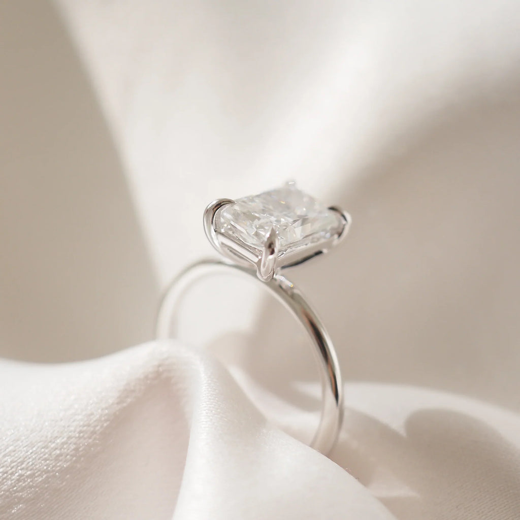 The Emma 2.00ct Radiant cut Lab Grown Diamond Solitaire Engagement Ring