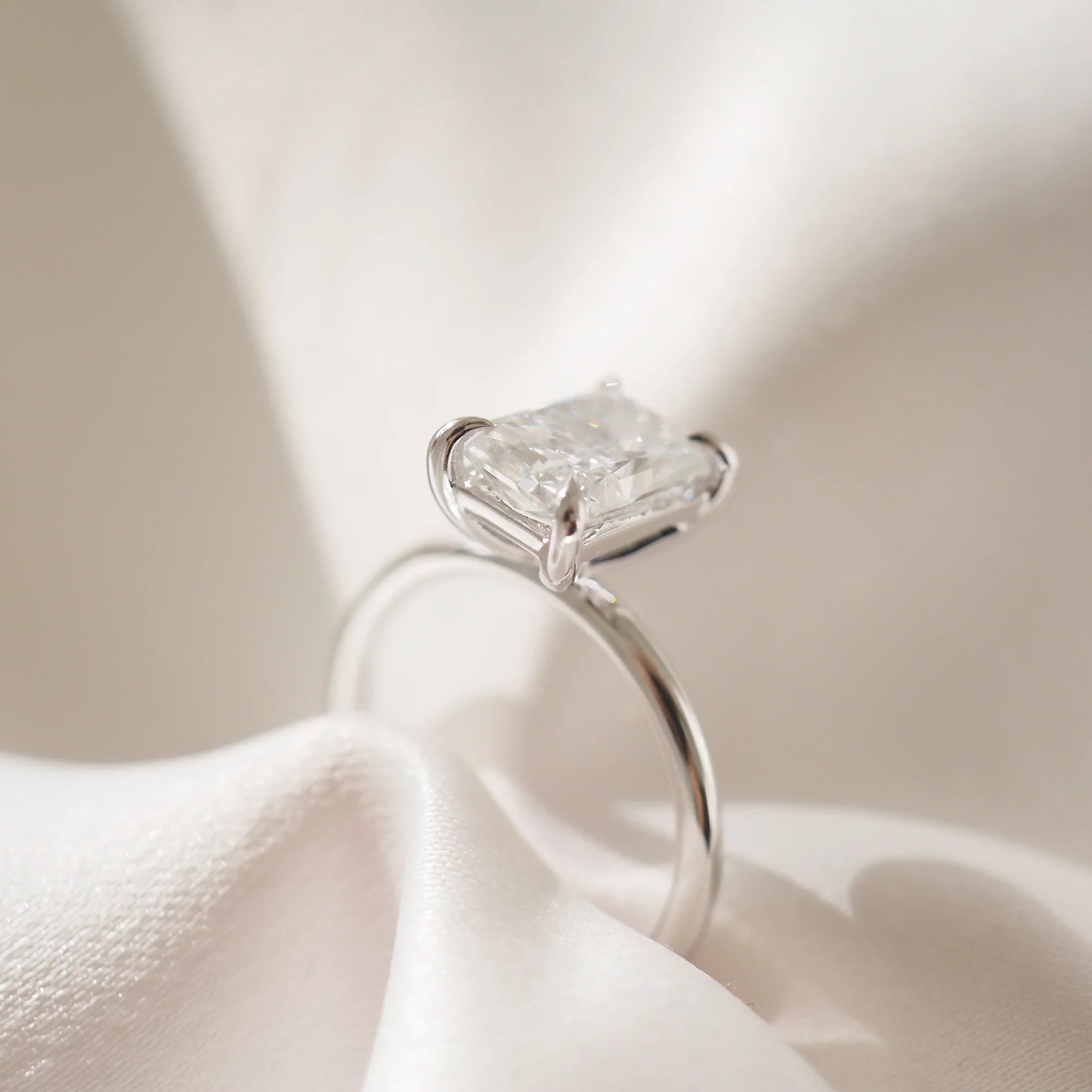 The Emma 2.00ct Radiant cut Lab Grown Diamond Solitaire Engagement Ring