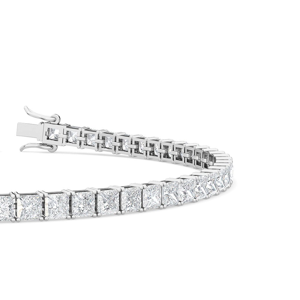 5.80ct Princess Lab Grown Diamond Tennis Bracelet in 14k Gold