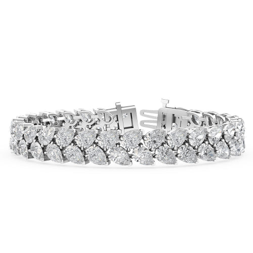 20.00ct Pear Lab Grown Diamond Exceptional Tennis Bracelet