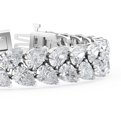 20.00ct Pear Lab Grown Diamond Exceptional Tennis Bracelet