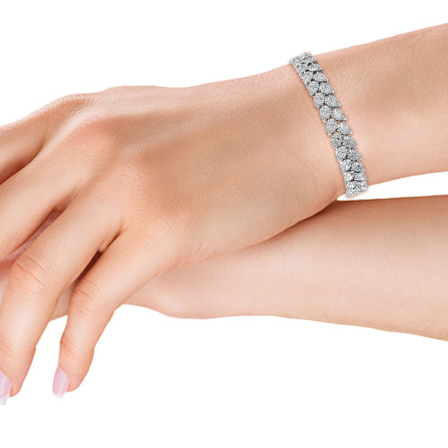 20.00ct Pear Lab Grown Diamond Exceptional Tennis Bracelet