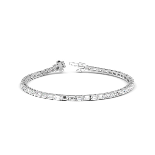 5.18ct Lab Grown Diamond East-West Emerald Cut Tennis Bracelet