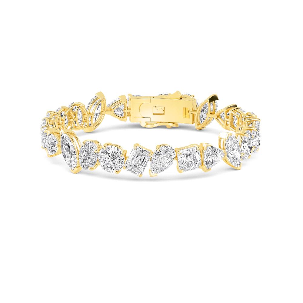 29.00ct Multishape Lab Grown Diamond Exceptional Tennis Bracelet