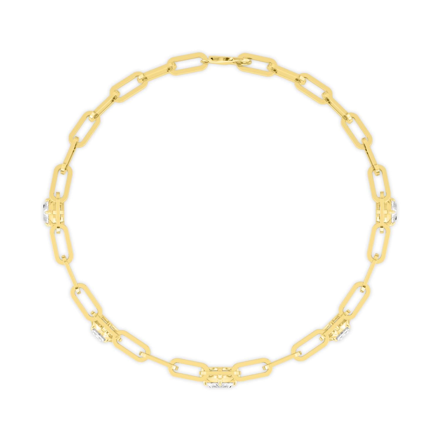 2.36ctw Lab Grown Diamond Multishape Georgian Cut Down Charm Bracelet