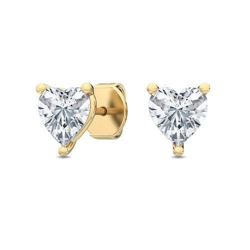 1.00ct Heart Shape Lab Grown Diamond Earrings