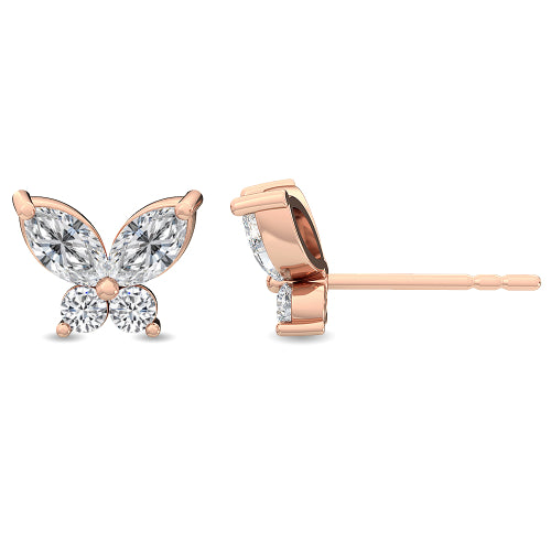0.65ct Lab Grown Diamond Marquise Butterfly Earrings