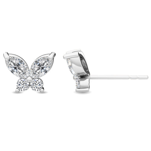 0.65ct Lab Grown Diamond Marquise Butterfly Earrings