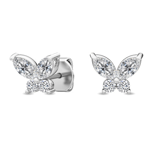 0.65ct Lab Grown Diamond Marquise Butterfly Earrings