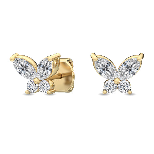 0.65ct Lab Grown Diamond Marquise Butterfly Earrings