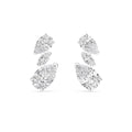 5.25ct Pear and Marquise Shape Lab Grown Diamond Trilogy Drop Earrings