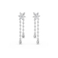 9.06ct Marquise Pear and Emerald cut Lab Grown Diamond Floral Exceptional Earrings