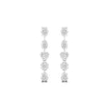 1.00ct Multishape Lab Grown Diamond Georgian Cut Down Drop Earrings