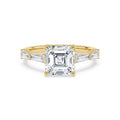 4.64ctw Asscher cut Lab Grown Diamond Accented Engagement Ring
