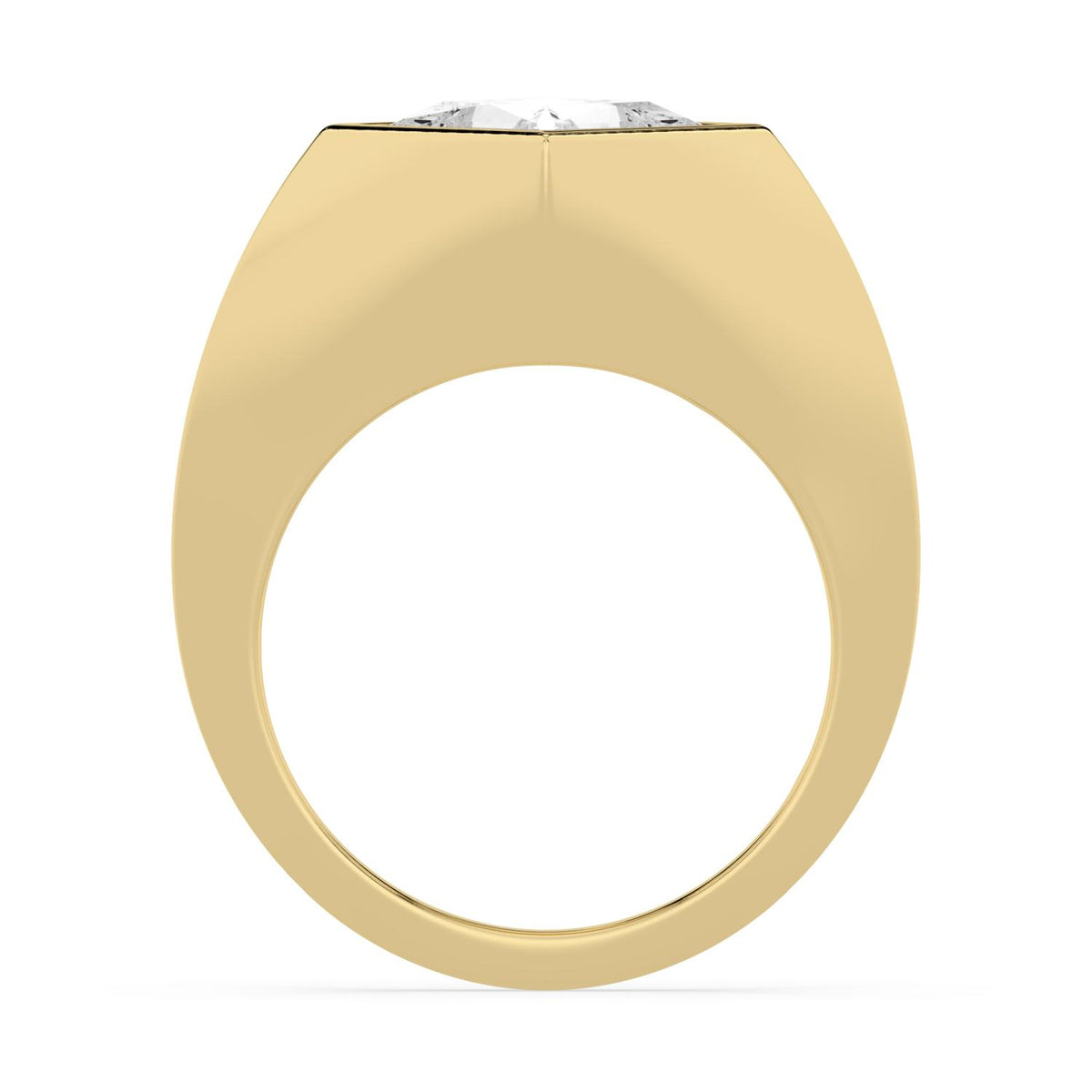 3.00ct Princess cut Lab Grown Diamond Signet Ring