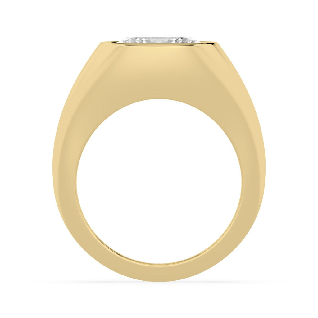2.00ct Oval cut Lab Grown Diamond East-West Signet Ring