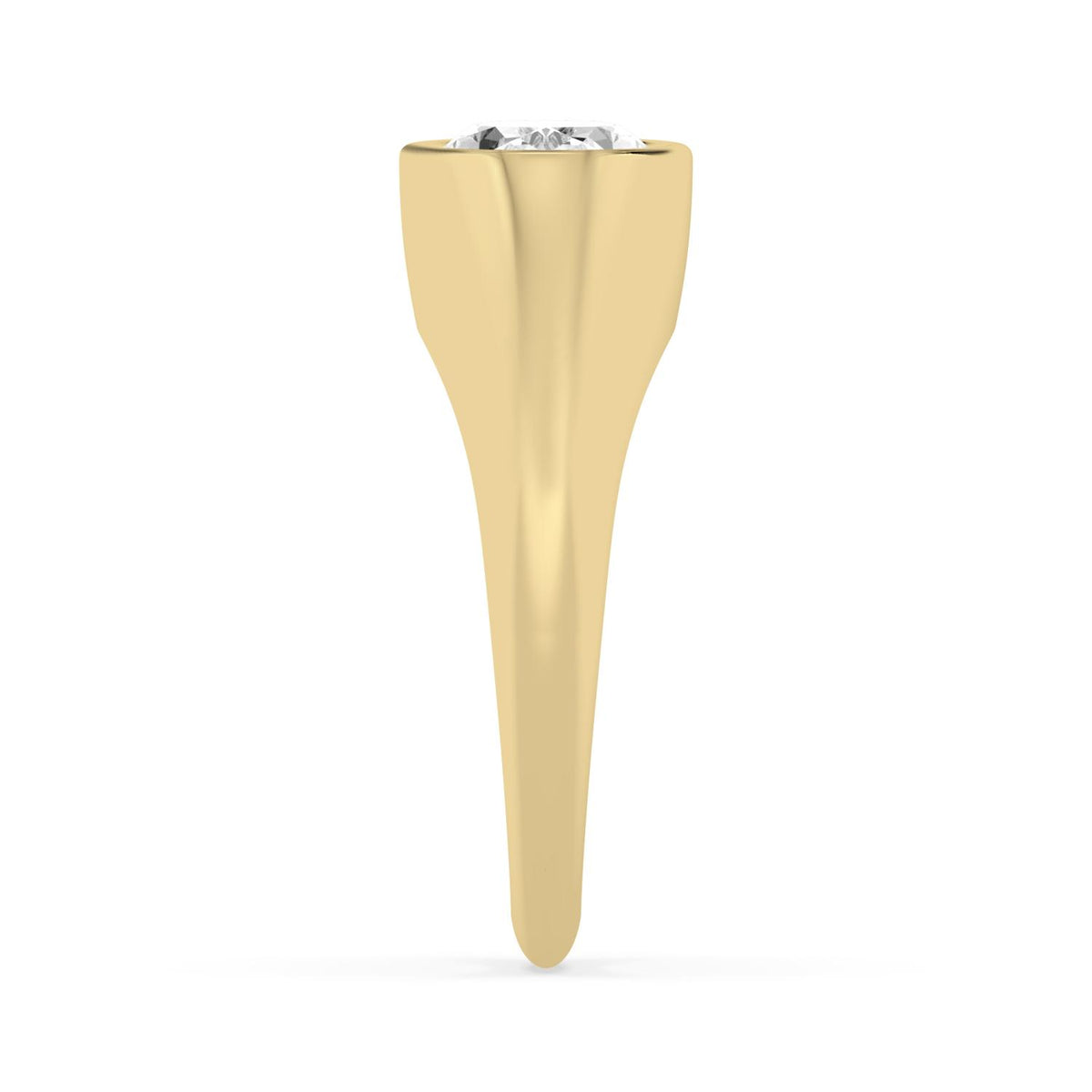 2.00ct Oval cut Lab Grown Diamond East-West Signet Ring