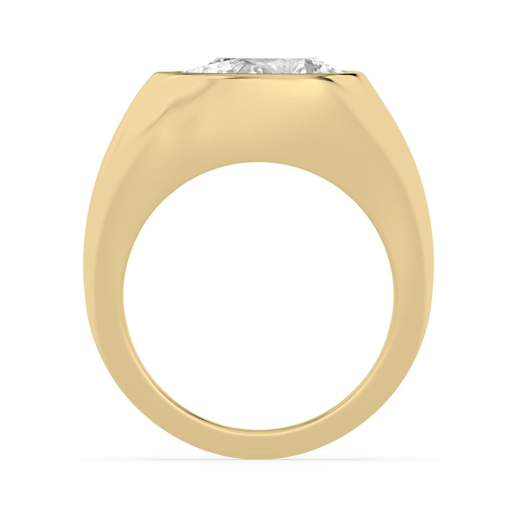 2.00ct Pear cut Lab Grown Diamond East-West Signet Ring