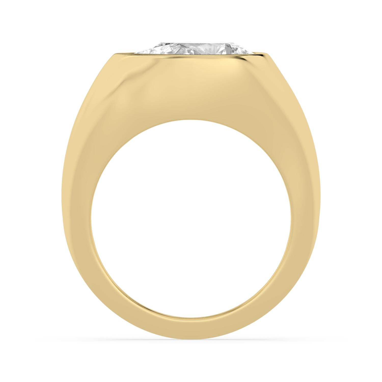 2.00ct Pear cut Lab Grown Diamond East-West Signet Ring