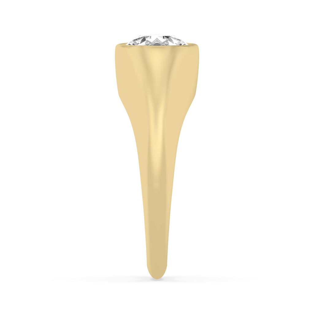 2.00ct Pear cut Lab Grown Diamond East-West Signet Ring