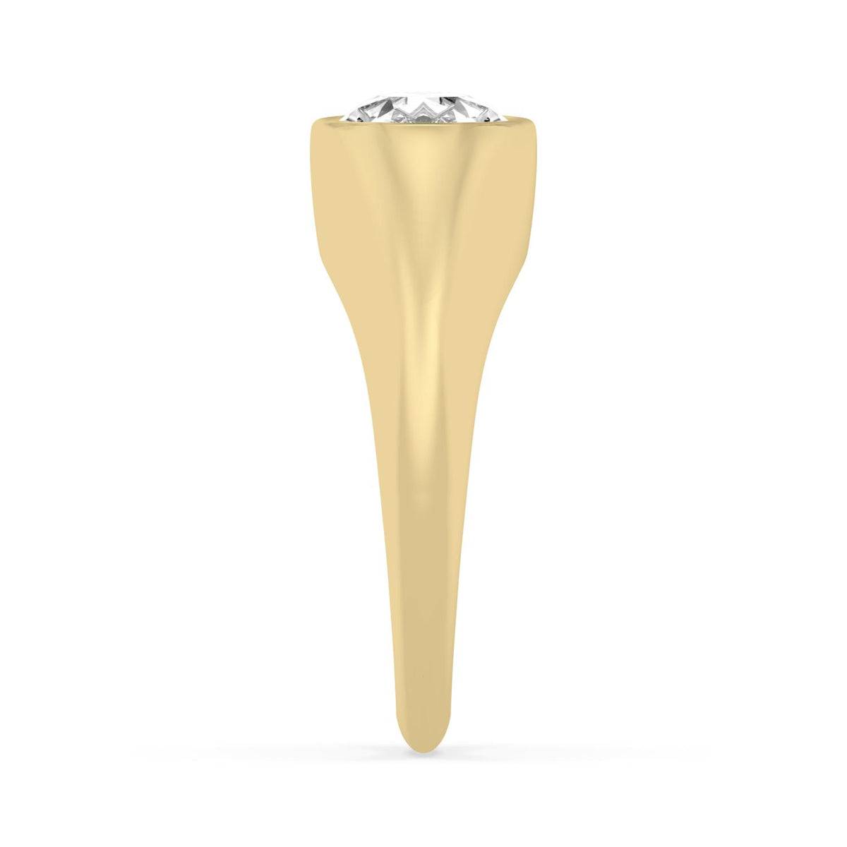 2.00ct Pear cut Lab Grown Diamond East-West Signet Ring