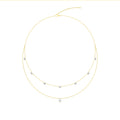 2.13ct Round and Pear Lab Grown Diamond Layered Necklace