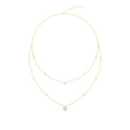 1.75ct Round Oval and Pear Halo Lab Grown Diamond Layered Necklace