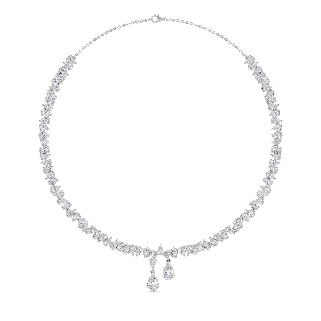 16.25ct Multishape Cluster Lab Grown Diamond Exceptional Necklace