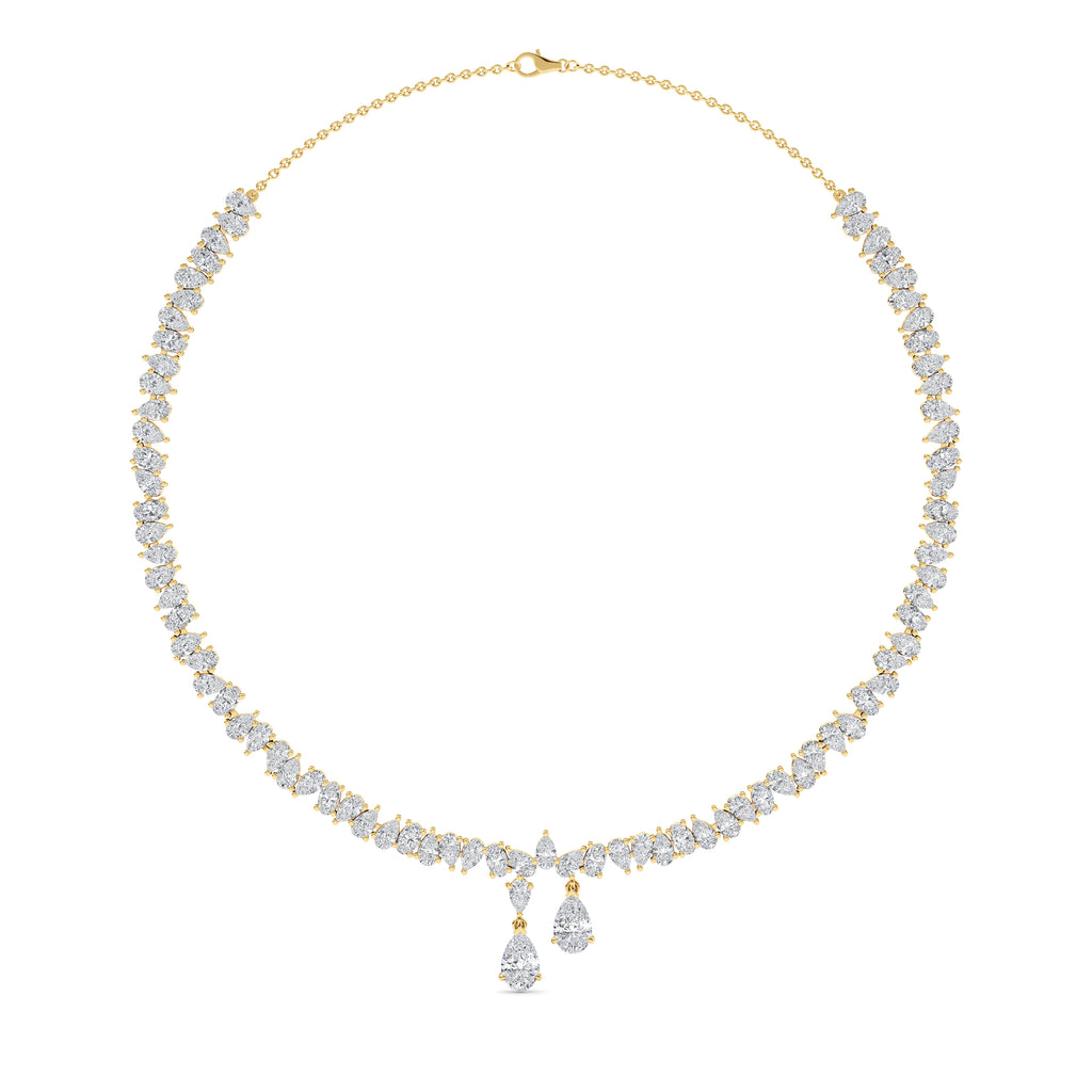 16.25ct Multishape Cluster Lab Grown Diamond Exceptional Necklace
