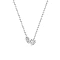 0.88ctw Heart and Marquise Lab Grown Diamond Toi et Moi Necklace