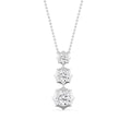 1.66ctw Lab Grown Diamond Round Georgian Cut Down Drop Necklace