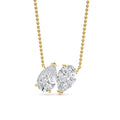 4.00ctw Lab Grown Diamond Toi et Moi Pear Necklace