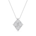 2.34ctw Lab Grown Diamond Trillion Georgian Cut Down Necklace