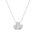 1.59ctw Lab Grown Diamond Multishape Georgian Cut Down Cluster Necklace