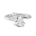 1.00ct Toi Et Moi Pear Lab Grown Diamond Ring