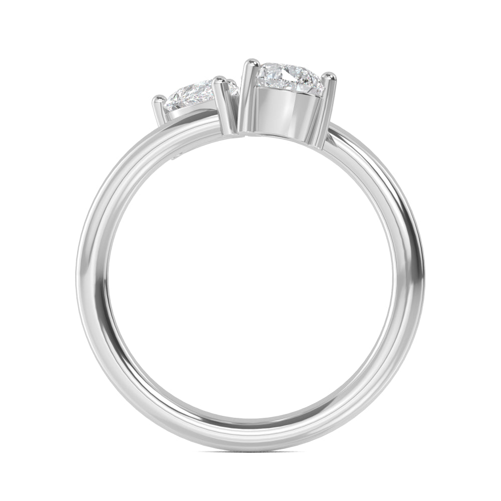 1.00ct Toi Et Moi Pear Lab Grown Diamond Ring