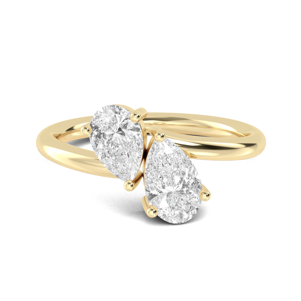 1.00ct Toi Et Moi Pear Lab Grown Diamond Ring