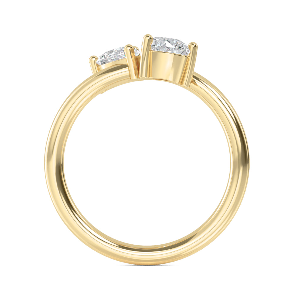 1.00ct Toi Et Moi Pear Lab Grown Diamond Ring