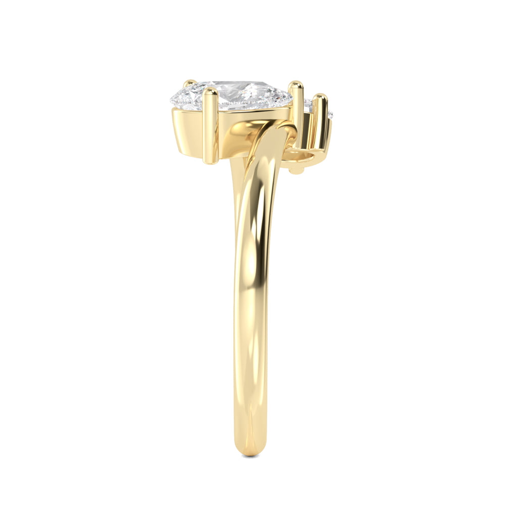 1.00ct Toi Et Moi Pear Lab Grown Diamond Ring