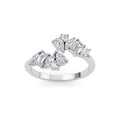 0.84ct Multishape Lab Grown Diamond Cluster Open Ring