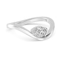 0.40ct Pear cut Lab Grown Diamond Wave Ring