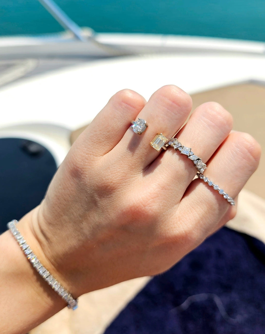 0.90ct Multishape Cluster Lab Grown Diamond Ring