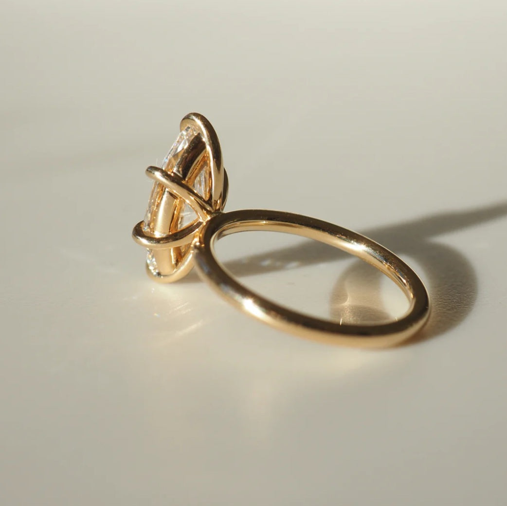 The Emma 3.00ct Marquise cut Lab Grown Diamond 6 Prong Solitaire Engagement Ring