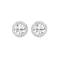 2.50ct Lab Grown Diamond Round Halo Earrings in 14k Gold
